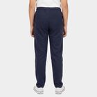 Boys' Navy Blue Straight Fit Graphic Printed Cotton Blend Pyjama, Mid Blue, small
