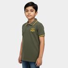 Boys' Half Sleeves T-Shirt, Olive, small