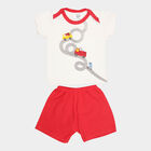 Infants Cotton Baba Suit, Red, small image number null