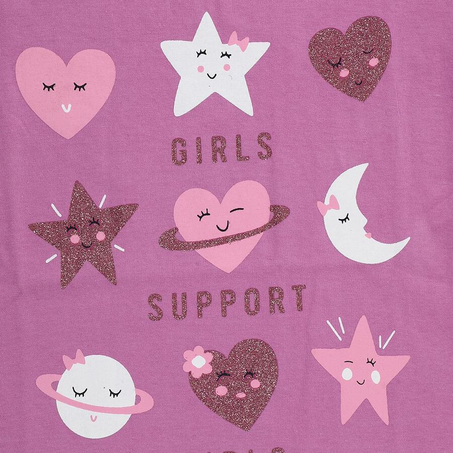 Girls' T-Shirt, लाइलेक, large