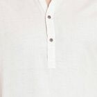 Mandarin Collar Kurta Pyjama, Off White, small image number null