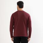 Men's Deep Maroon Crew Neck Full Sleeve T-Shirt, मरून, small image number null