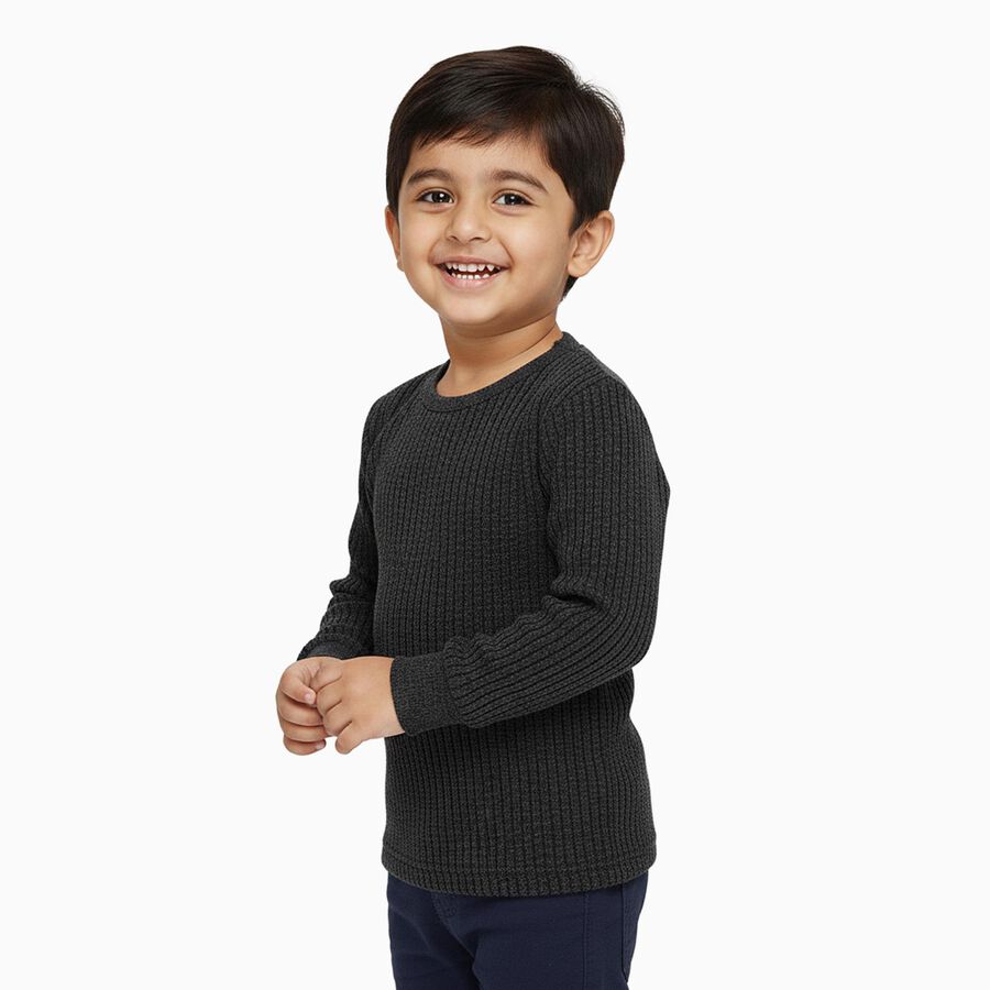 Boys' Thermal Upper, Charcoal, large image number null