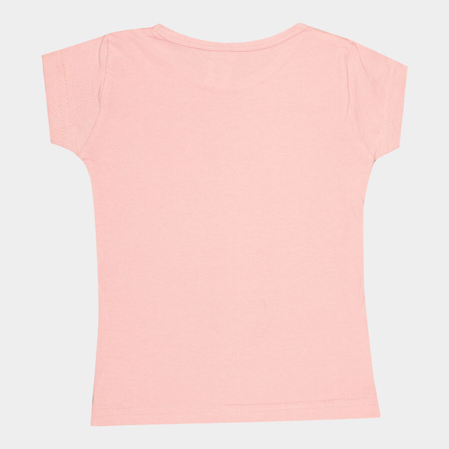 Girls Cotton T-Shirt, Light Pink, large image number null