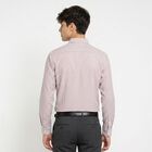 Men's Maroon Striped Regular Fit Formal Shirt, मरून, small