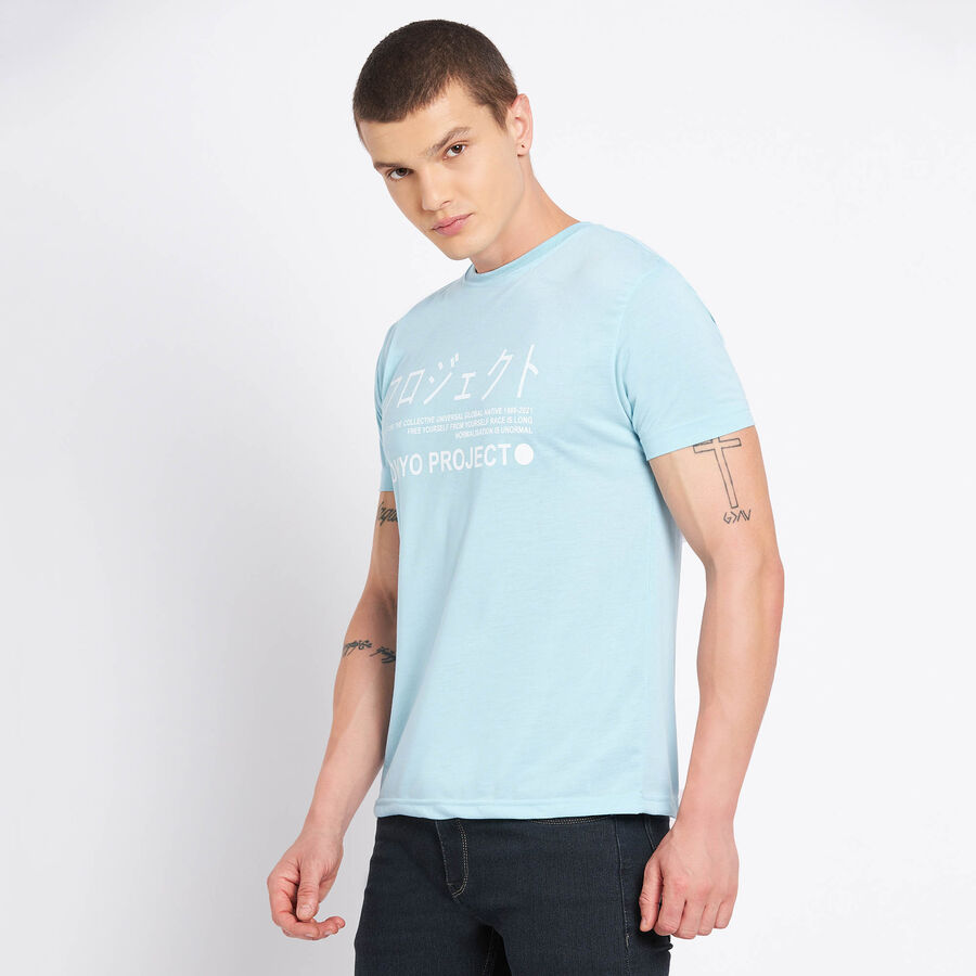 Round Neck T-Shirt, Light Blue, large image number null