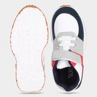 Boys' White Velcro Sneakers, सफ़ेद, small