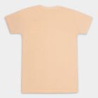 Boys' Peach Round Neck Placement Printed T-Shirt, Peach, small image number null