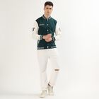 Men's Dark Green Crew Neck Casual Sweatshirt, गहरा हरा, small image number null