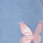 Girls' Light Blue Elastic Waist Embroidered Jeans, मध्यम नीला, small image number null