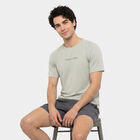 Men's Grey Round Neck Regular Drifit T-Shirt, Light Grey, small