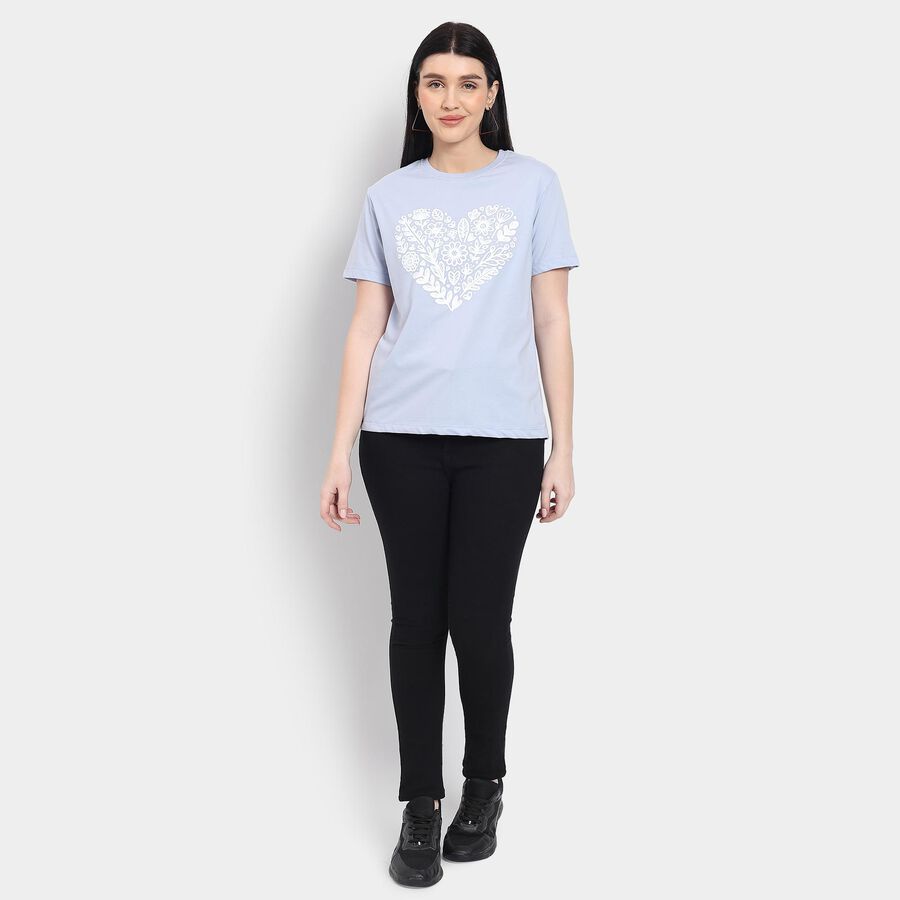 Ladies' Round Neck T-Shirt , Light Blue, large image number null