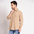 Cotton Solid Casual Shirt, Beige, small image number null