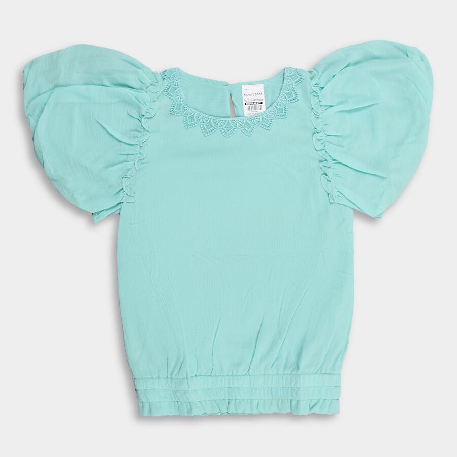 Girls' T-Shirt, हल्का हरा, large image number null