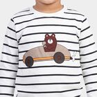Boys Navy Blue Crew Neck Regular T-Shirt, नेवी ब्लू, small