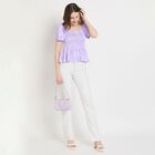 Ladies' 100% Cotton Crop  Top, Lilac, small image number null