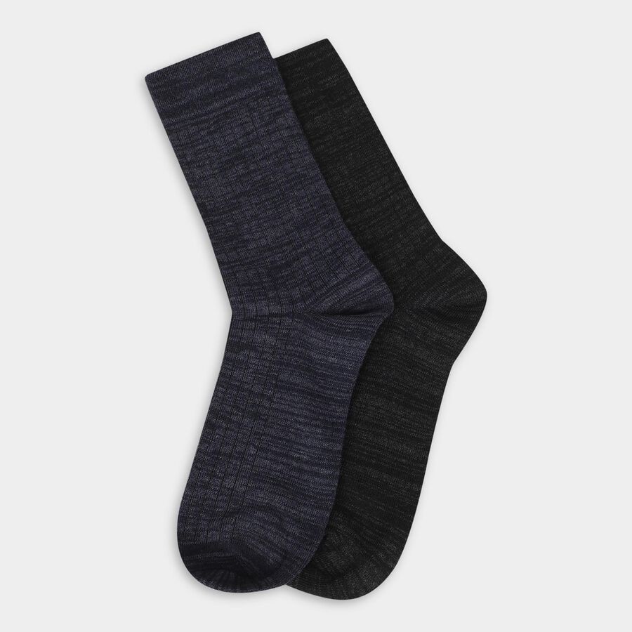 Men's Socks (Pack of 2), Mid Blue, large image number null