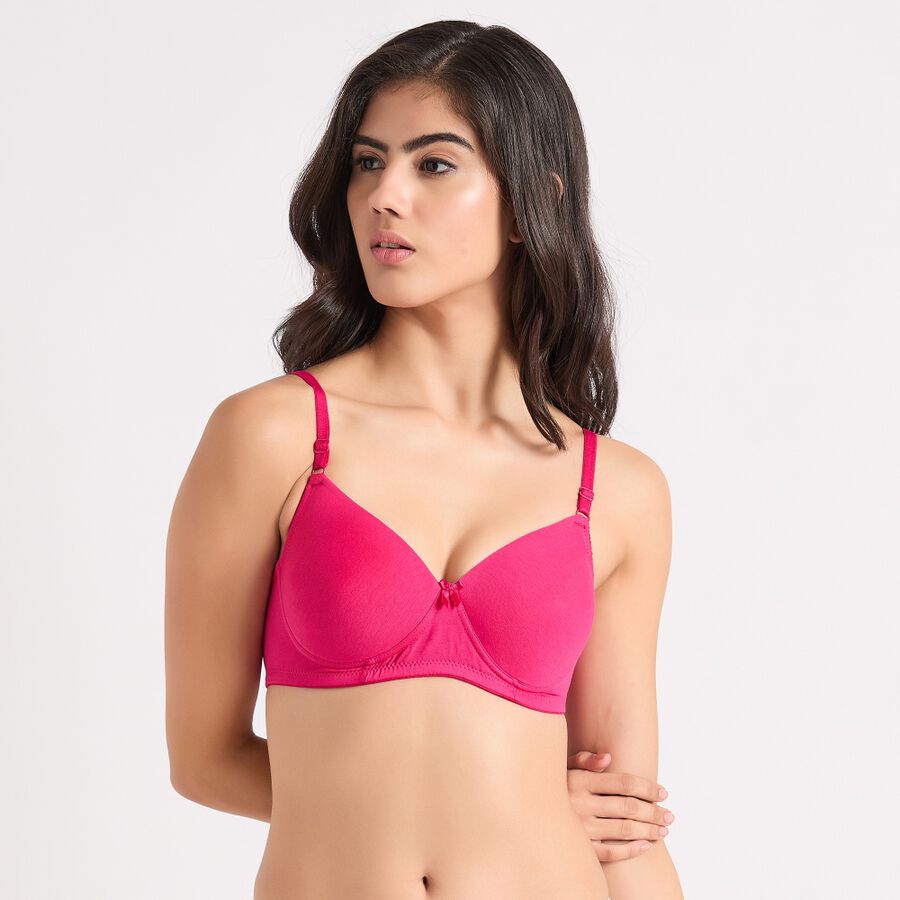 Ladies' Padded Bra, Fuchsia, large image number null