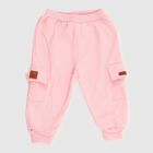 Infants Baby Pink Cotton Blend Cargo Pyjama, गुलाबी, small image number null