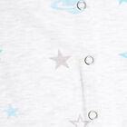 Infants Cotton All Over Print Bodysuit, मिश्रित हल्का ग्रे, small image number null