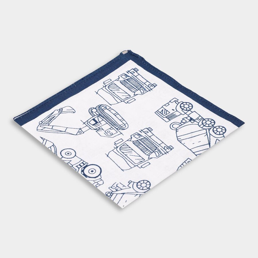 Boys' 100% Cotton Hanky , White, large image number null