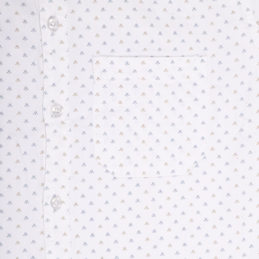 Boys'100% Cotton Casual Shirt, White, large image number null