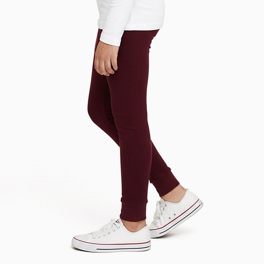 Girls' Thermal Lower, वाइन, large image number null