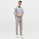 Men's Light Grey Cotton Spread Collar Casual Shirt, Light Grey, small image number null