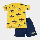Boys' Knit Baba Suit, Yellow, small