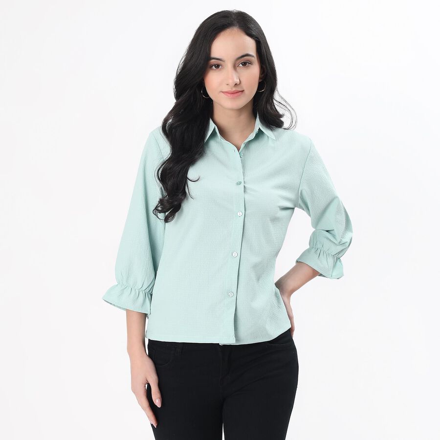 Women's Light Mint Green Classic Shirt, Light Green, large