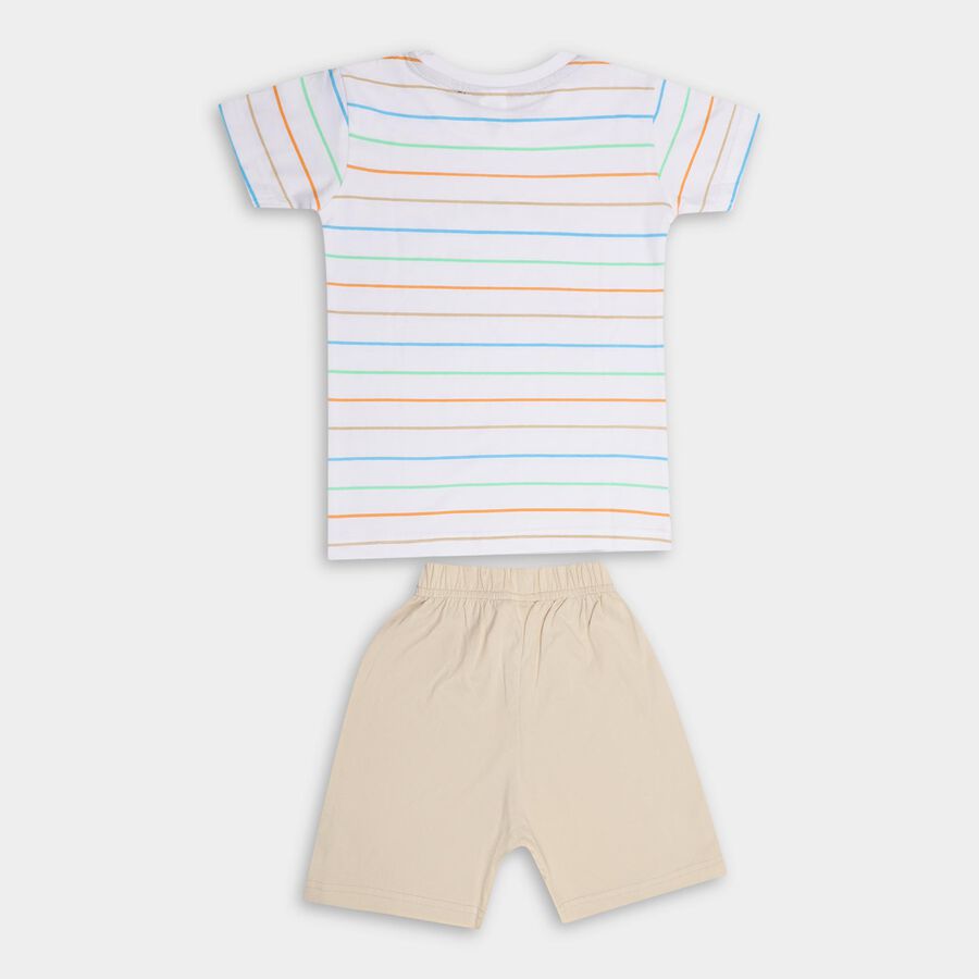 Boys' 100% Cotton Knit Baba Suit , White, large image number null