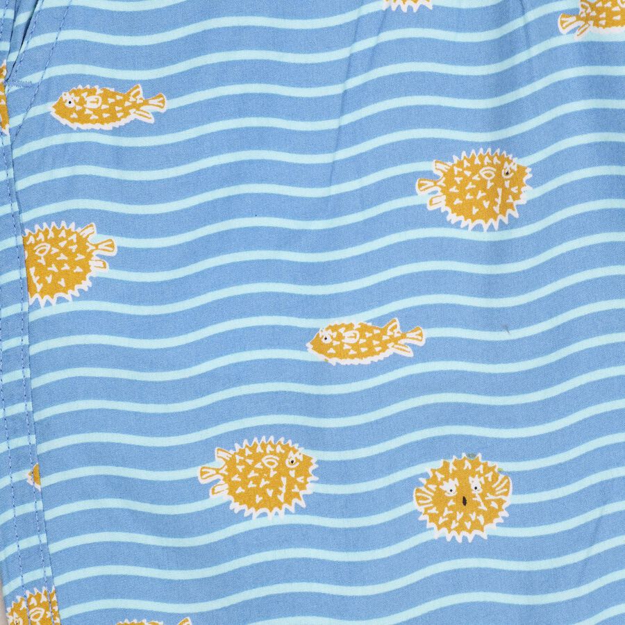 Boys' 100% Cotton Bermudas, Mid Blue, large image number null