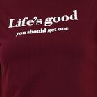 Ladies' Round Neck T-Shirt, वाइन, small image number null