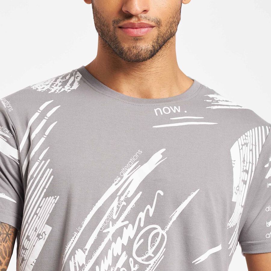 Round Neck T-Shirt, Dark Grey, large image number null