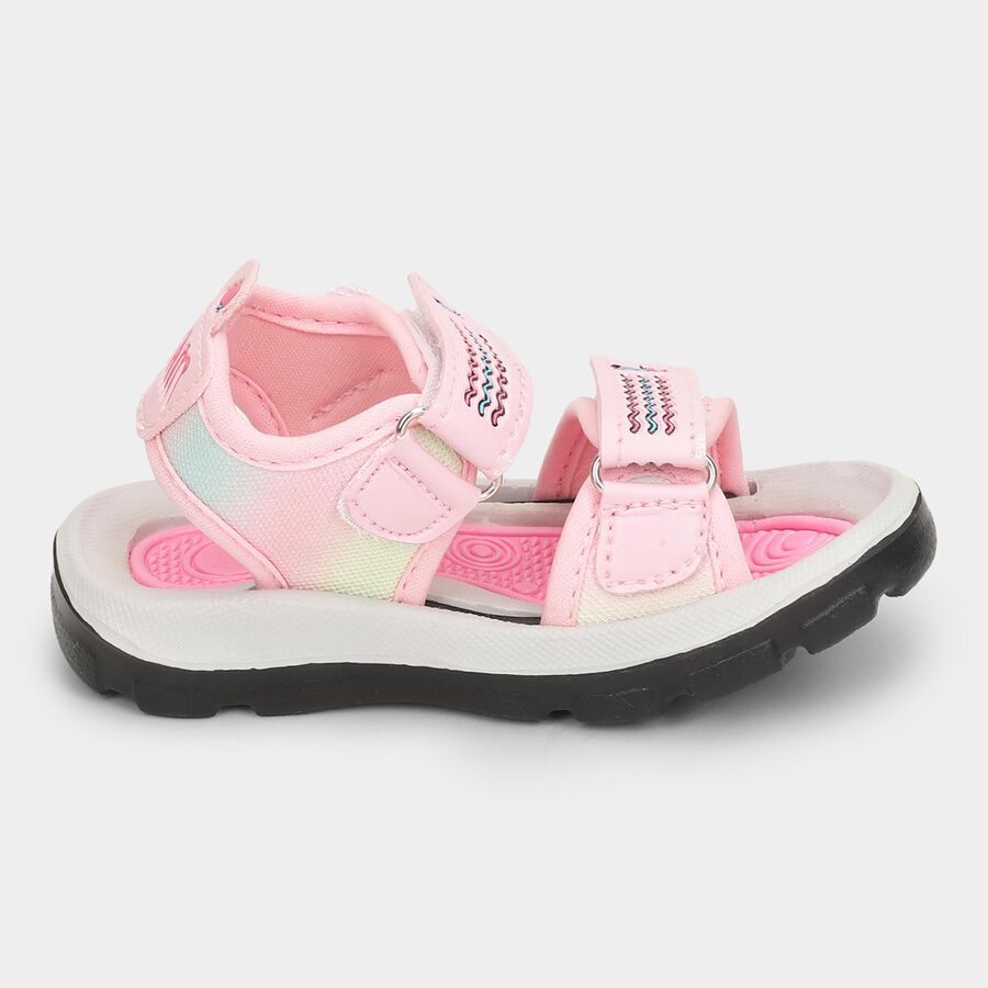 Girls' Sandal with Back Strap, Pink, large image number null