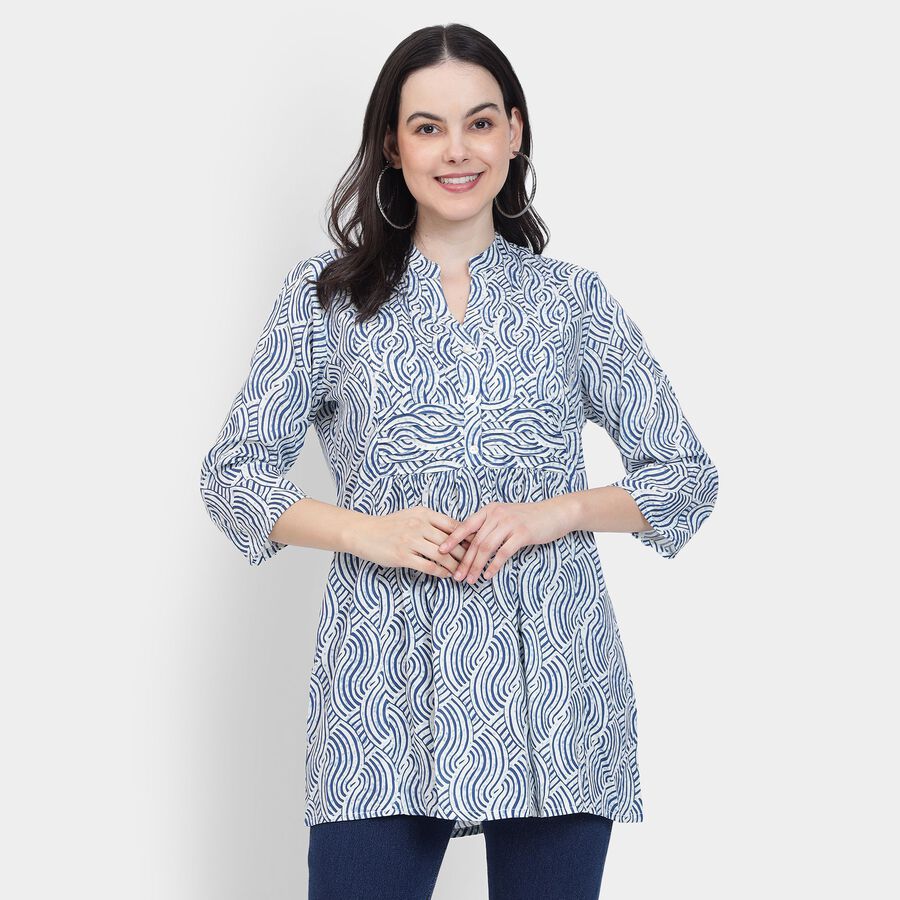 Ladies' Kurta, Navy Blue, large image number null