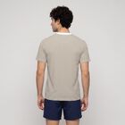 Men's Olive Green Crew Neck Striped Regular T-Shirt, Olive, small