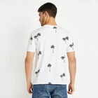Printed Henley T-Shirt, सफ़ेद, small image number null