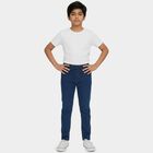 Boys Blue Regular Fit Cotton Blend Jeans, गहरा नीला, small