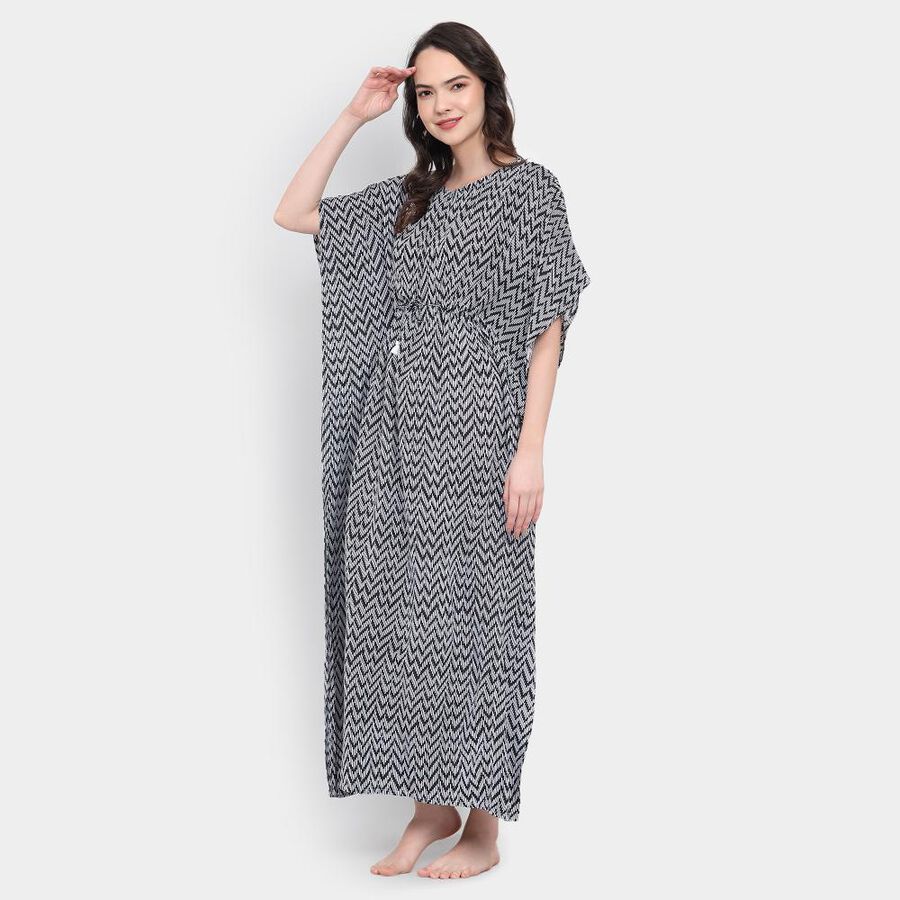 Printed Nighty, White, large image number null