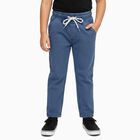 Boys' Muted Steel Blue Regular Fit Elastic Waist Jeans, हल्का नीला, small image number null