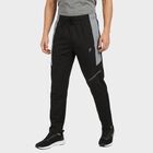 Men's Black Slim Fit Panelled Track Pants, Black, small