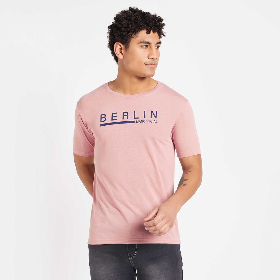 Round Neck T-Shirt, Light Pink, large image number null
