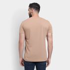 Men's Round Neck Half Sleeves T-Shirt, Beige, small image number null