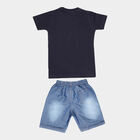 Boys Cotton Baba Suit, Navy Blue, small image number null