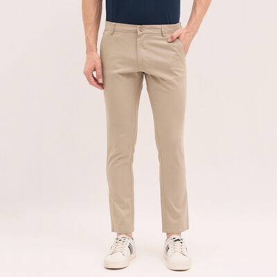 Men's Cross Pocket Slim Fit Casual Trousers 