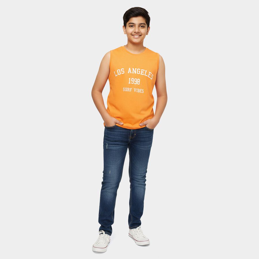 Boys' T-Shirt, Orange, large