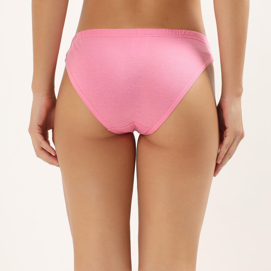 Women's Bright Pink Regular-Fit Bikini Panty, Pink, large image number null