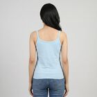 Women's Light Blue Cotton Scoop Neck Minimalist Slip, हल्का नीला, small