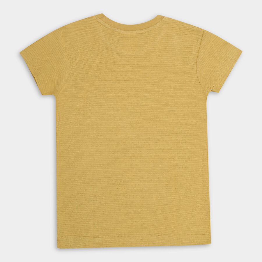 Boys' Half Sleeves T-Shirt , मस्टर्ड, large image number null